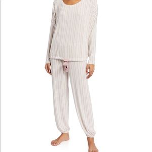 eberjey Pink Striped Pajama Set